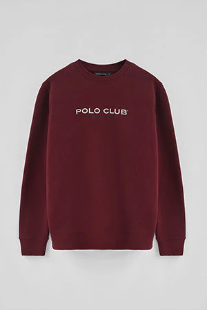 Sudadera granate de corte relajado Established 2012 Polo Club - Image 9