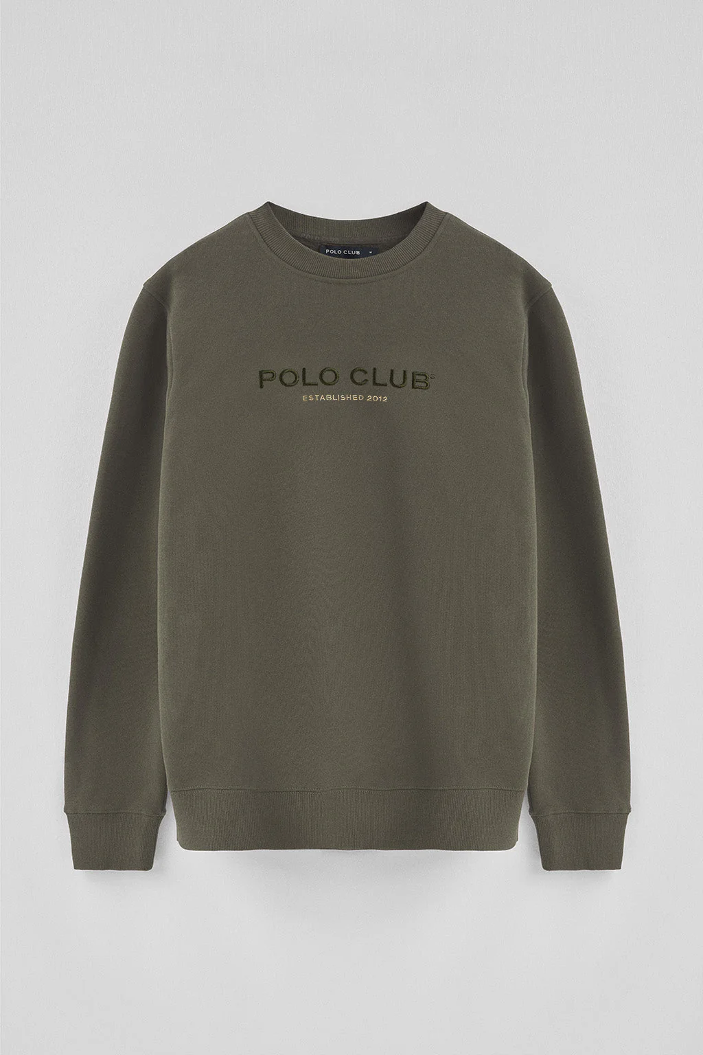 Sudadera verde militar de corte relajado Established 2012 Polo Club - Image 6