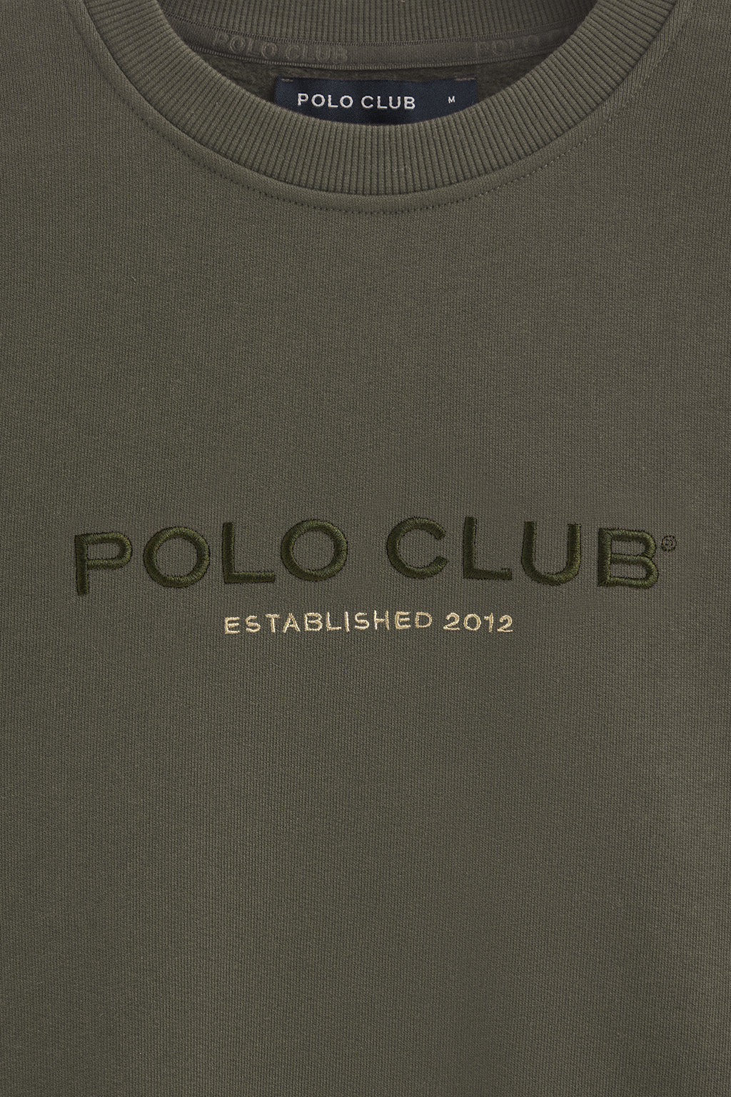 Sudadera verde militar de corte relajado Established 2012 Polo Club - Image 7