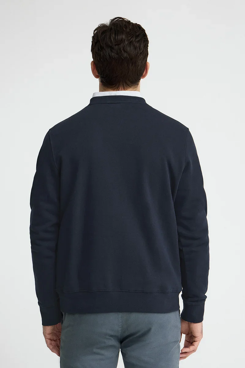 Sudadera azul marino de corte relajado con bordado Established 2012 Polo Club - Image 5