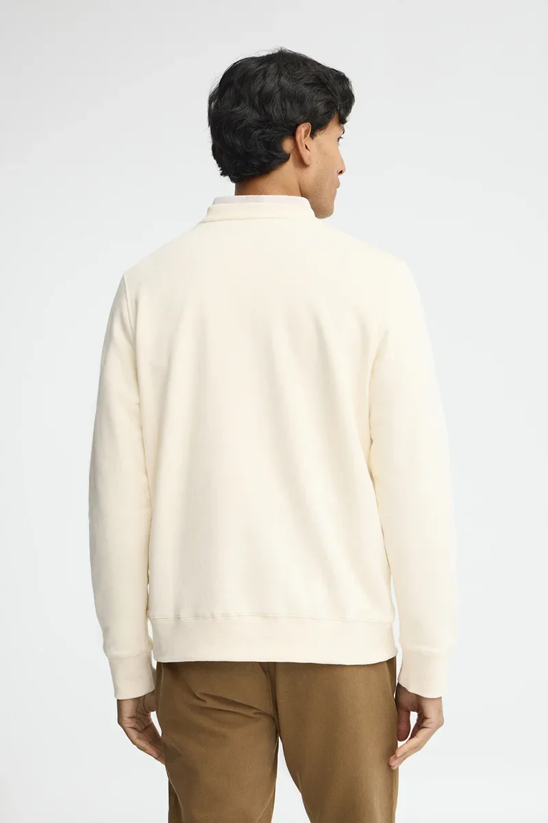 Sudadera color crudo de corte relajado con bordado Established 2012 Polo Club - Image 5