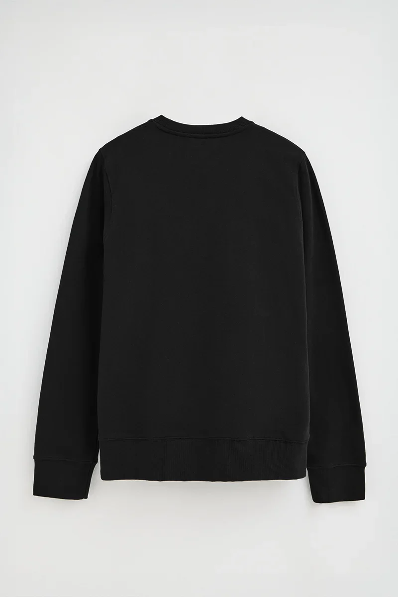 Sudadera negra de corte relajado con bordado Established 2012 Polo Club - Image 8