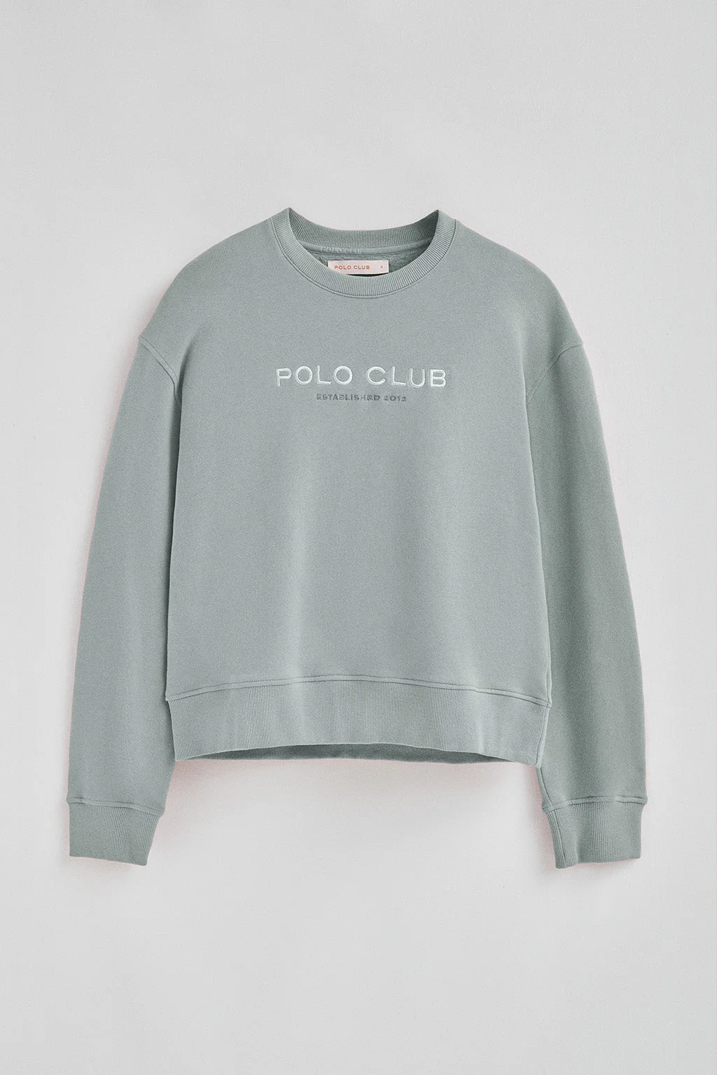 Sudadera gris azulado de corte boxy Established 2012 Polo Club - Image 8
