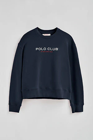 Sudadera azul marino de corte boxy Established 2012 Polo Club - Image 9