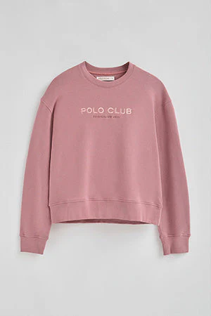 Sudadera rosa empolvado de corte boxy Established 2012 Polo Club - Image 9