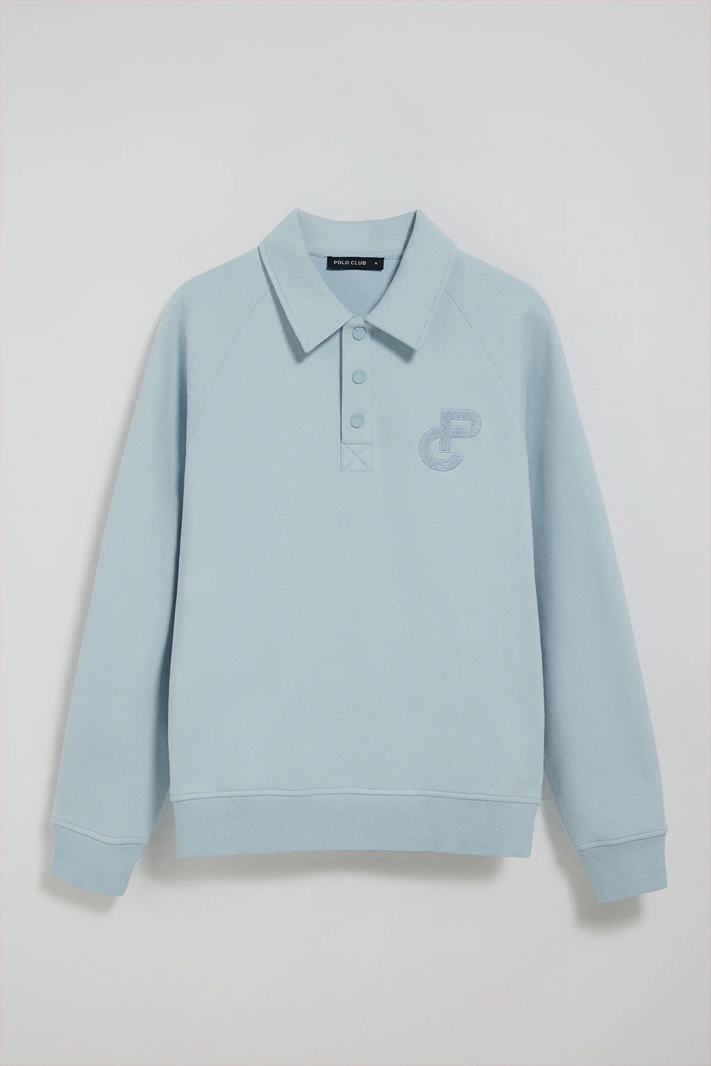Sudadera polera Gorka azul claro con monograma Polo Club - Image 10