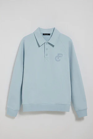 Sudadera polera Gorka azul claro con monograma Polo Club - Image 11