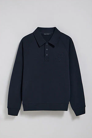 Sudadera polera Gorka azul marino con monograma Polo Club - Image 11