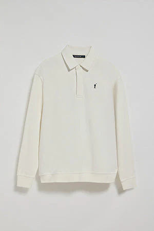 Sudadera beige Hadid de cuello polero y logo bordado Rigby Go - Image 9