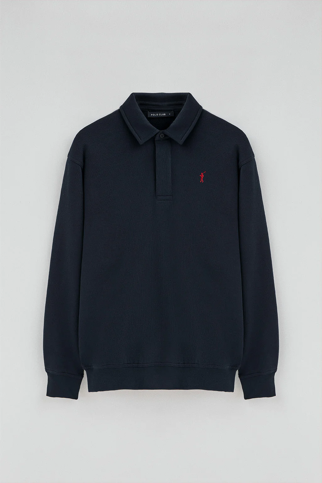 Sudadera polo azul marino de corte regular con logo Rigby Go - Image 5