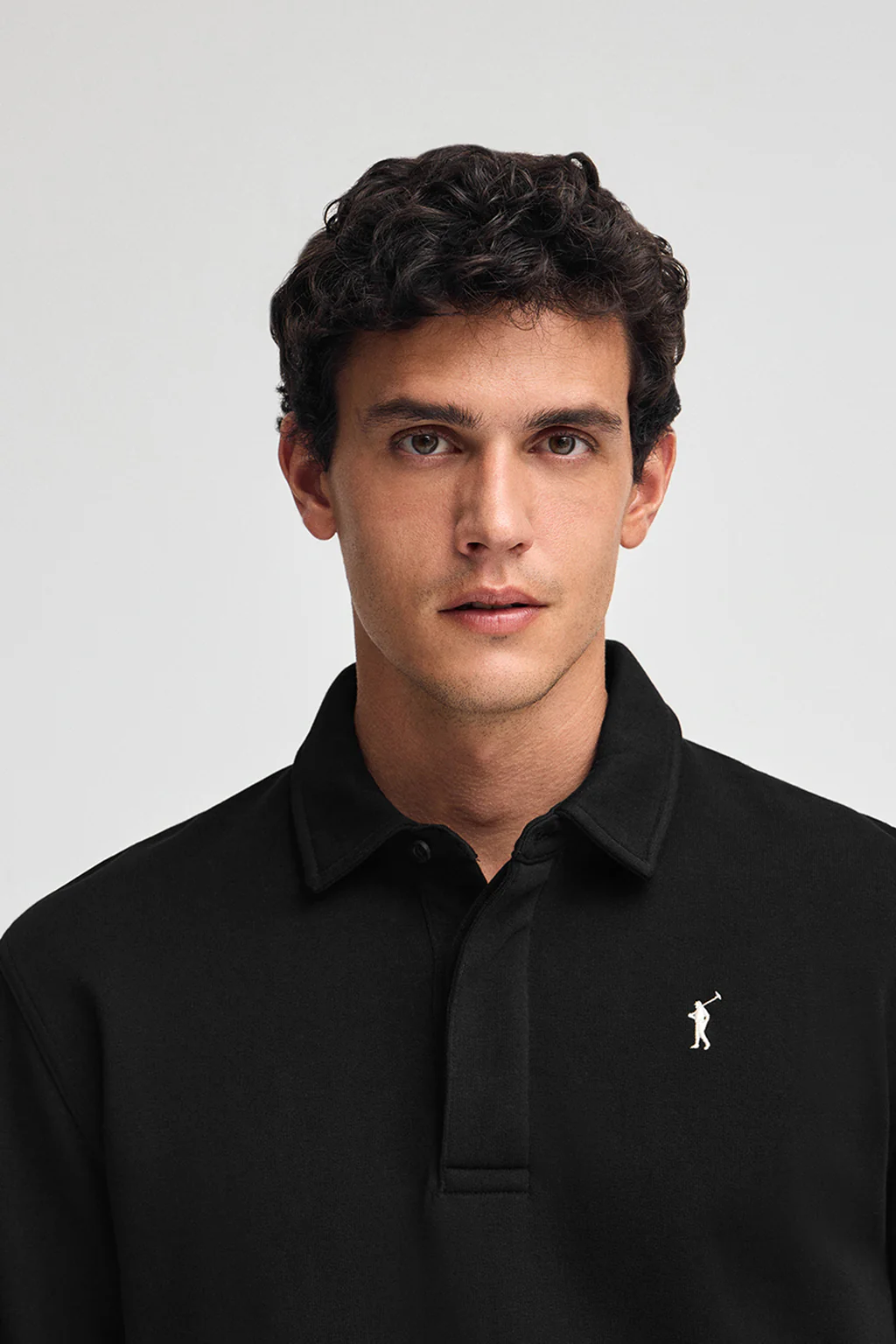Sudadera polo negra de corte regular con logo Rigby Go - Image 2