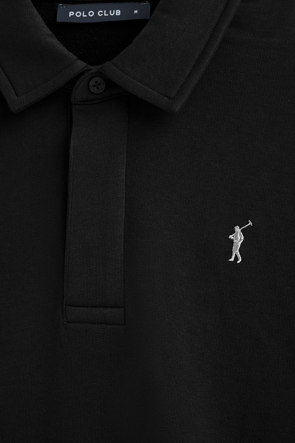 Sudadera polo negra de corte regular con logo Rigby Go - Image 6