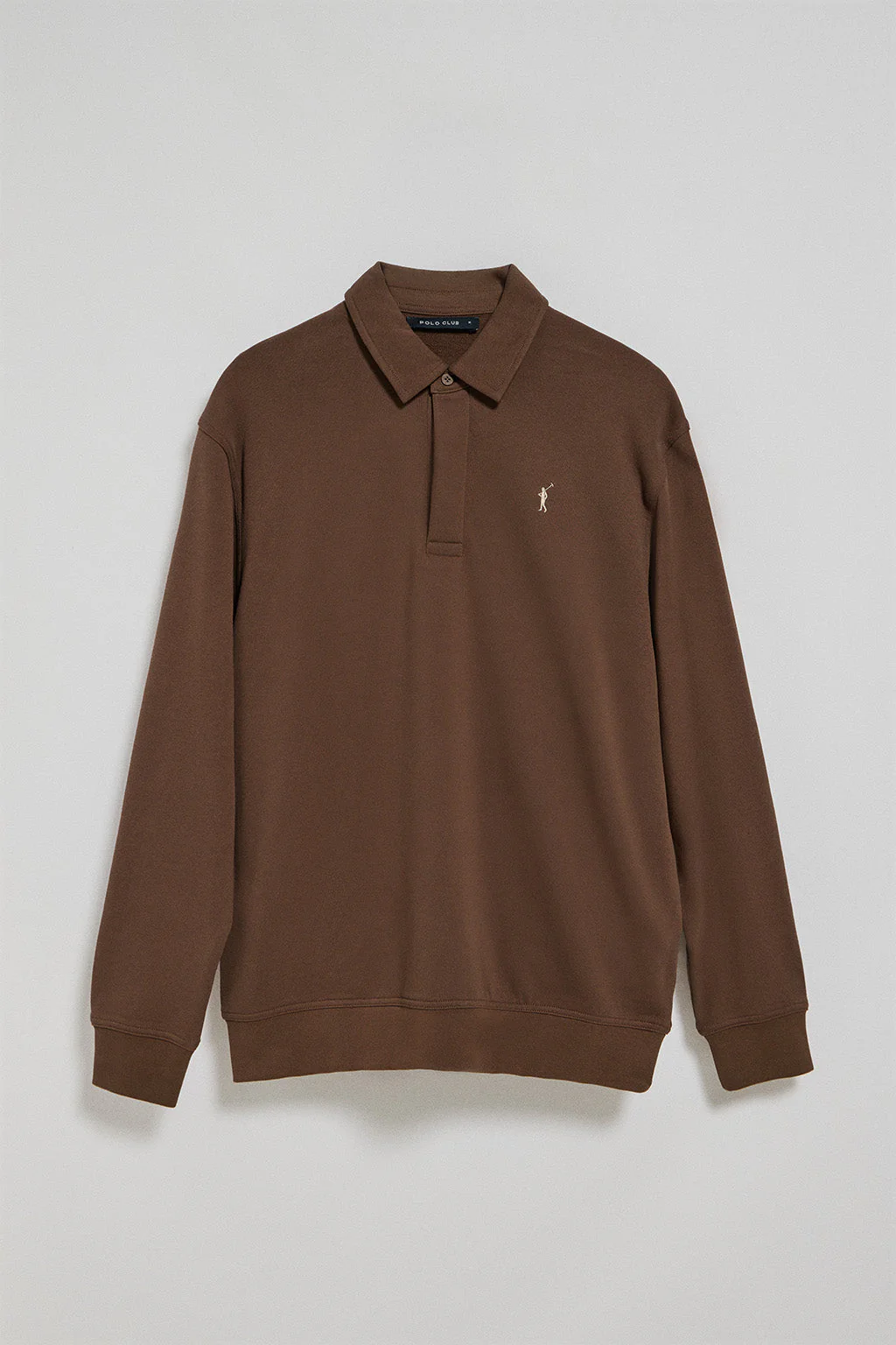 Sudadera marrón Hadid de cuello polero y logo bordado Rigby Go - Image 8