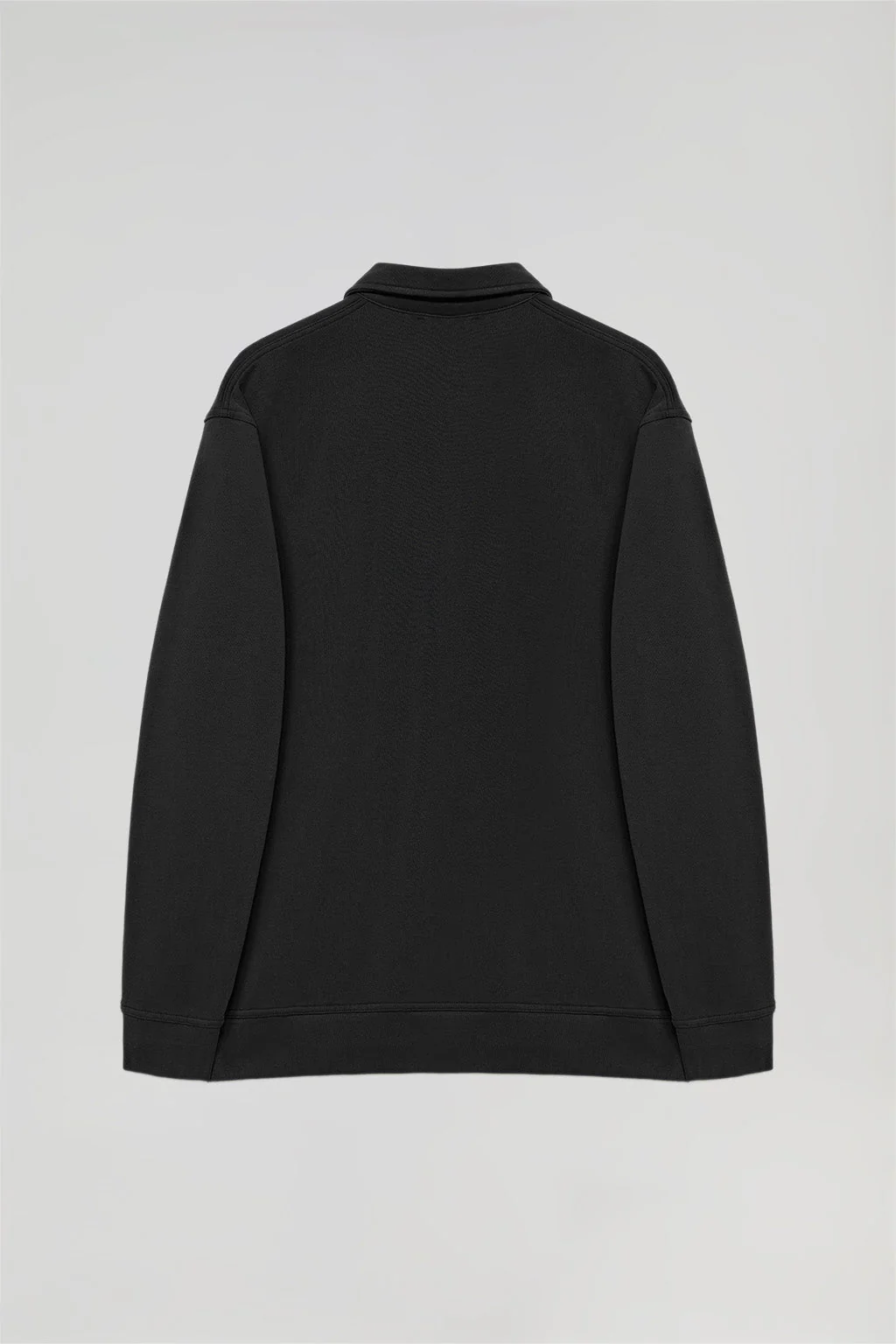 Sudadera cuello polo negra con bordado Rigby Go - Image 8