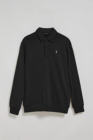 Sudadera negra Hadid de cuello polero y logo bordado Rigby Go - Image 9
