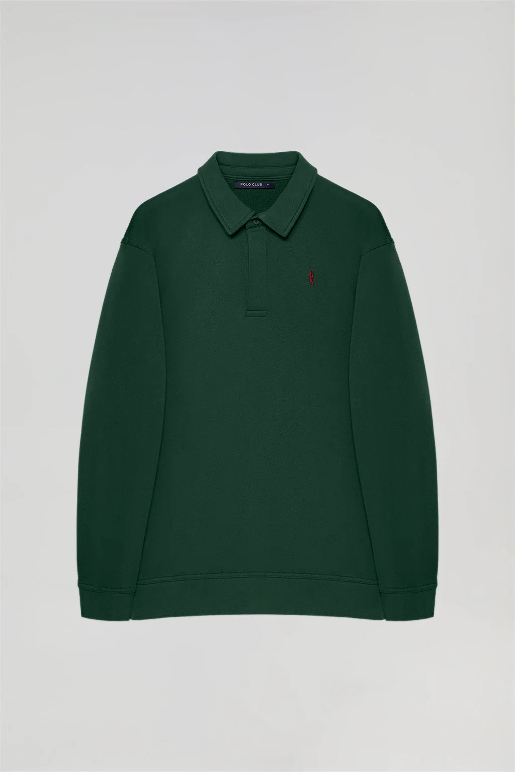 Sudadera cuello polo verde con bordado Rigby Go - Image 10
