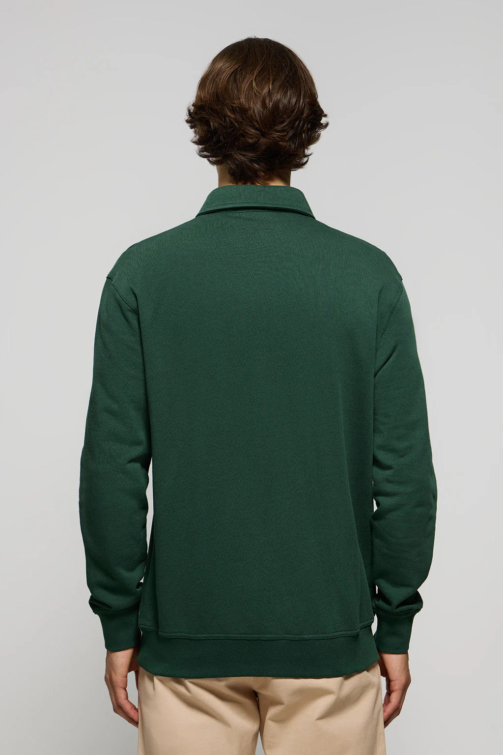 Sudadera cuello polo verde con bordado Rigby Go - Image 5