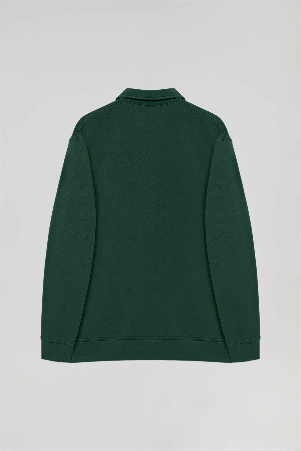 Sudadera cuello polo verde con bordado Rigby Go - Image 9