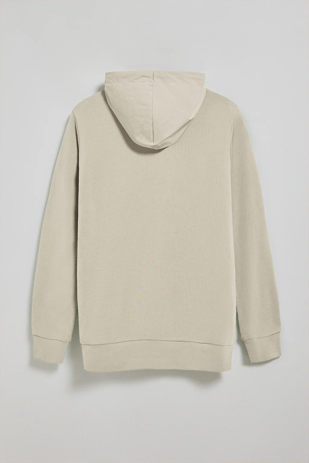 Sudadera beige de media cremallera con capucha y bordado Rigby Go - Image 5