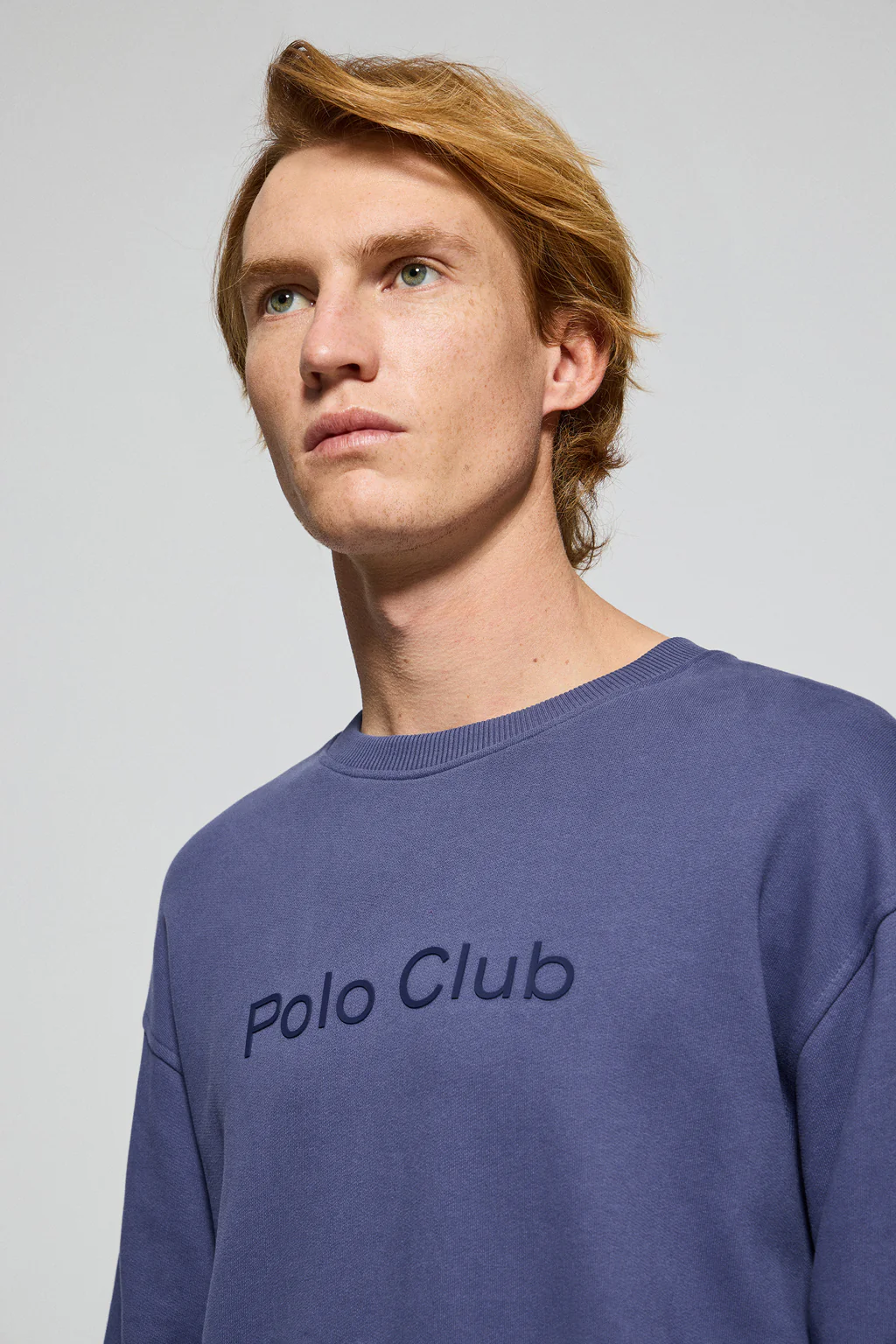Sudadera azul de cuello redondo con logotipo Polo Club - Image 2
