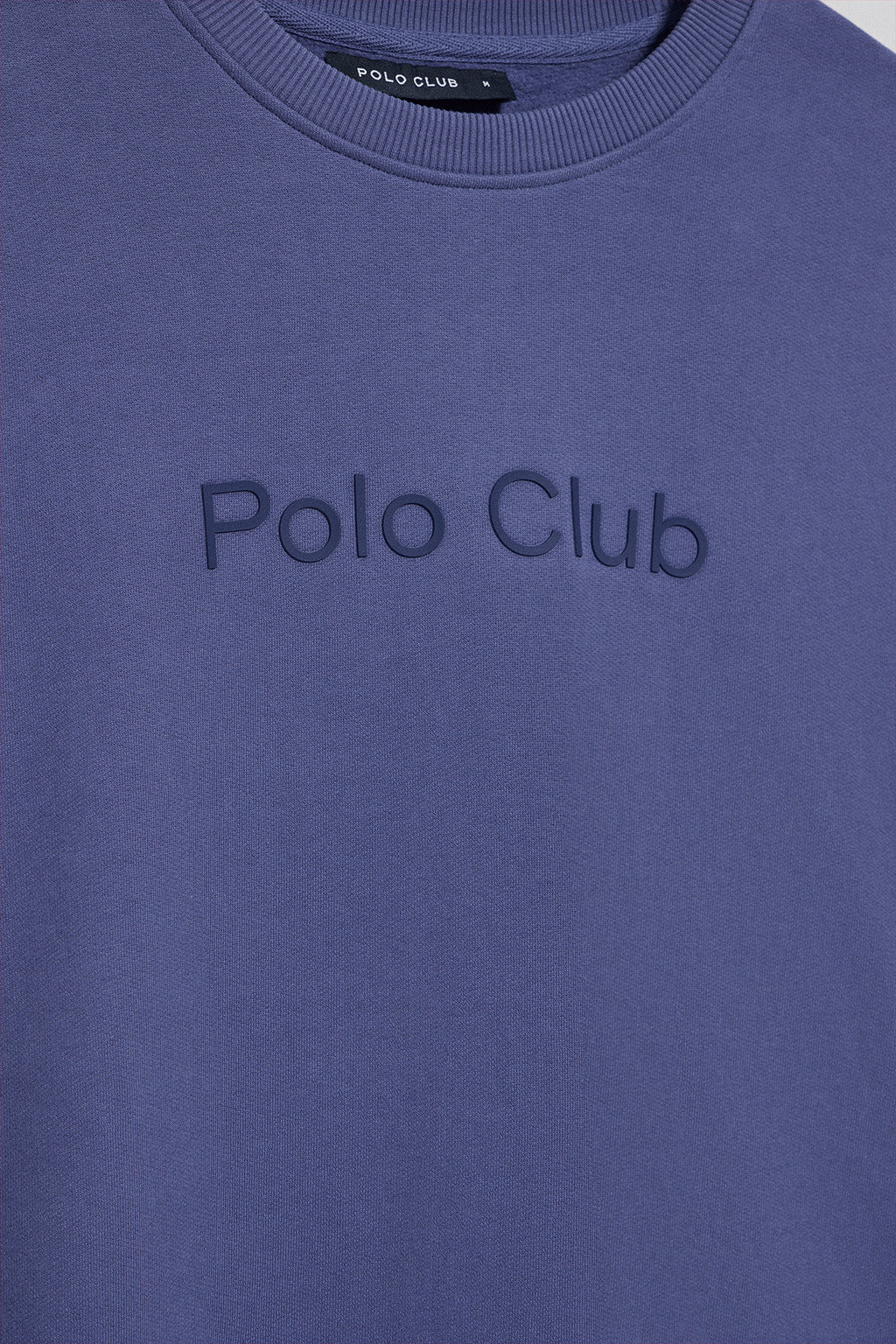 Sudadera azul de cuello redondo con logotipo Polo Club - Image 7