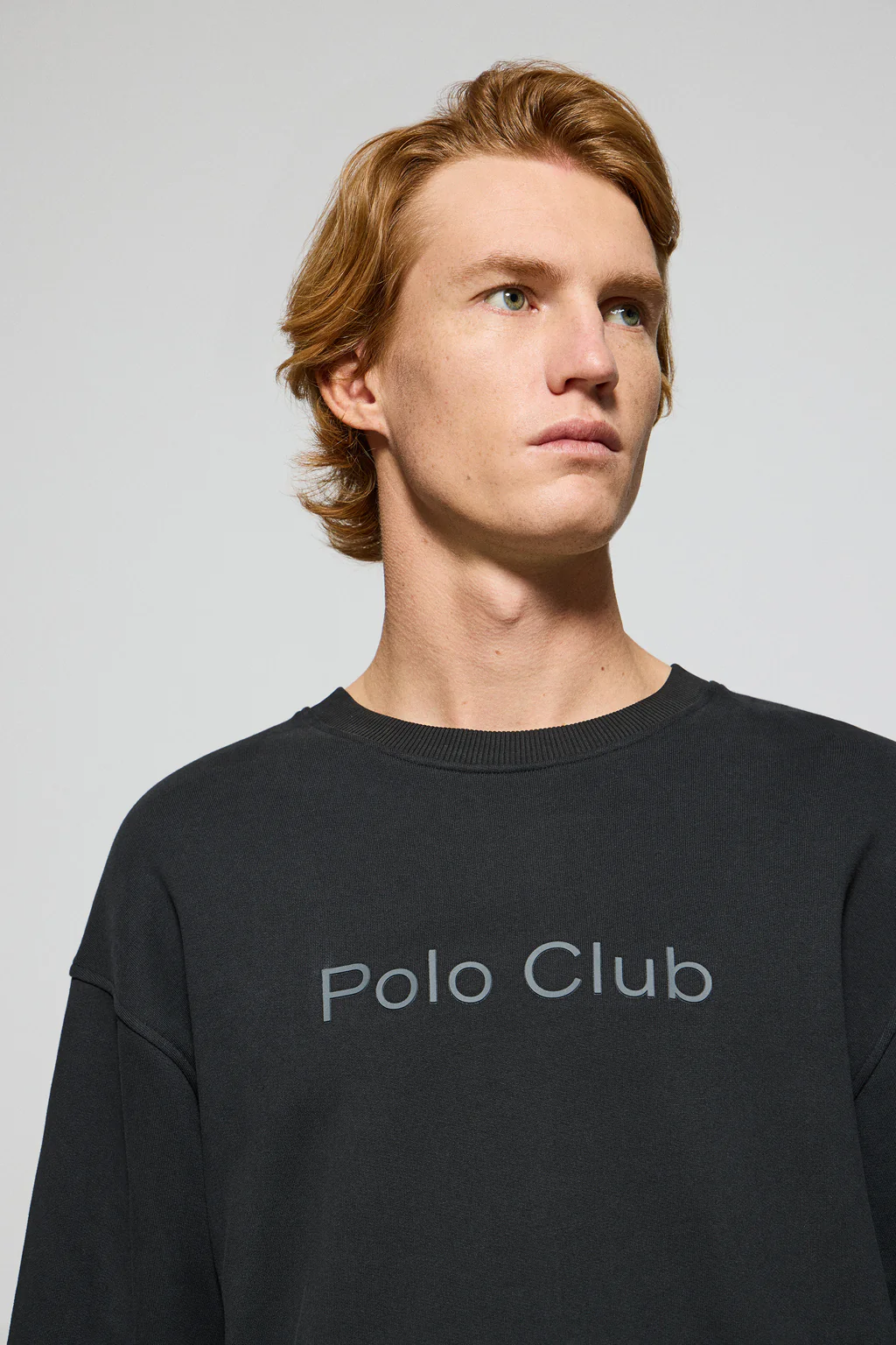 Sudadera negra de cuello redondo con logotipo Polo Club - Image 2
