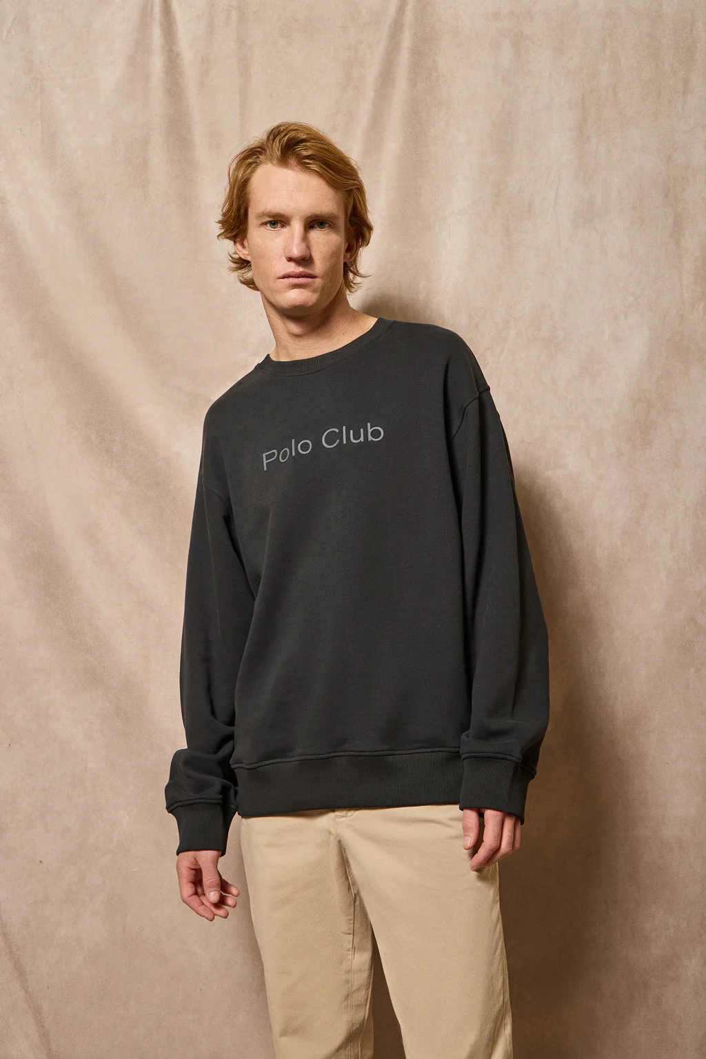 Sudadera negra de cuello redondo con logotipo Polo Club - Image 4