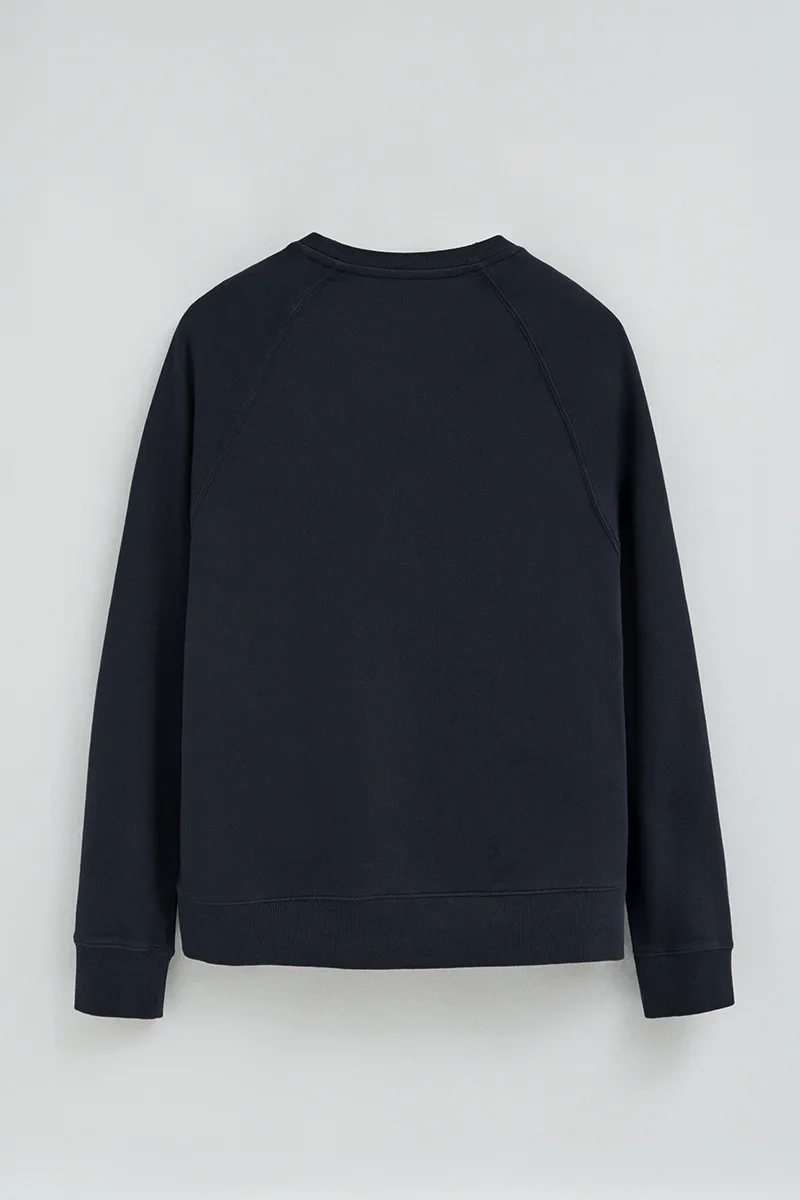 Sudadera azul marino con cuello redondo y parche Polo Club - Image 8
