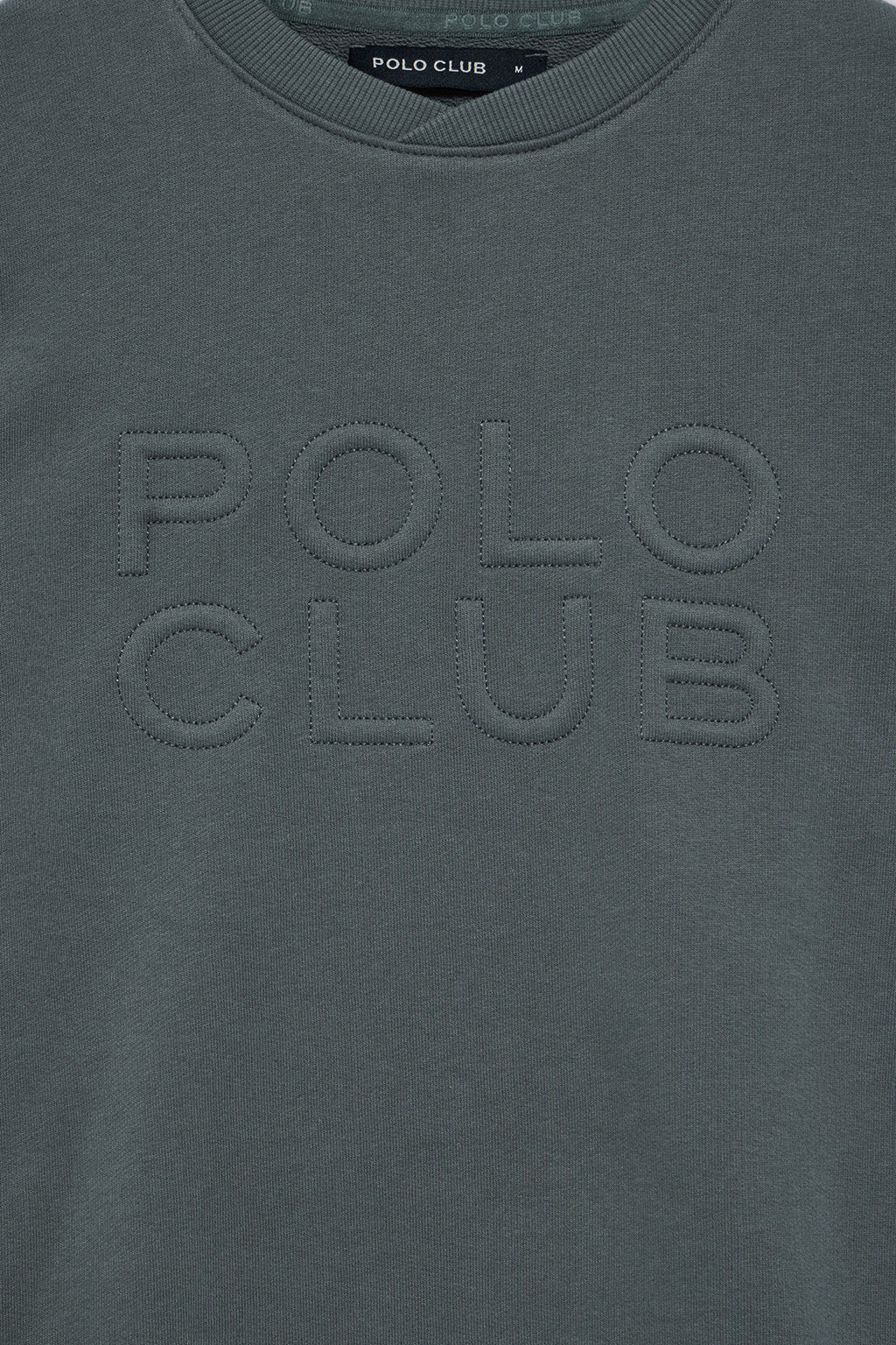 Sudadera holgada Iconic gris con logo en relieve - Image 7