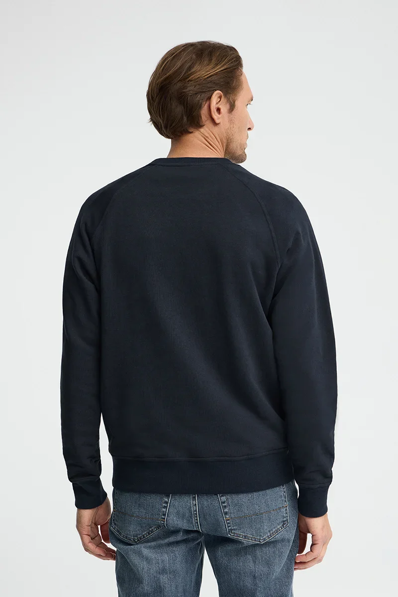 Sudadera azul marino de corte relajado con logo engomado Polo Club - Image 5