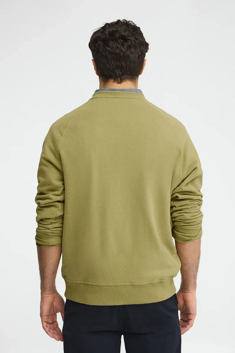 Sudadera verde hoja de corte relajado con logo engomado Polo Club - Image 5