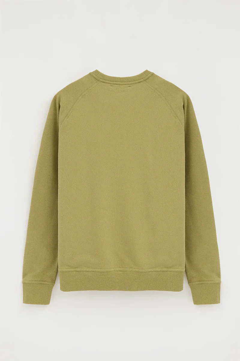 Sudadera verde hoja de corte relajado con logo engomado Polo Club - Image 8