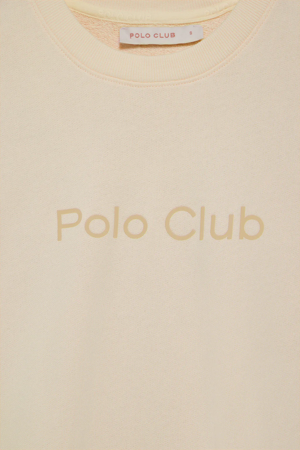 Sudadera color crudo con logo frontal engomado Polo Club - Image 10
