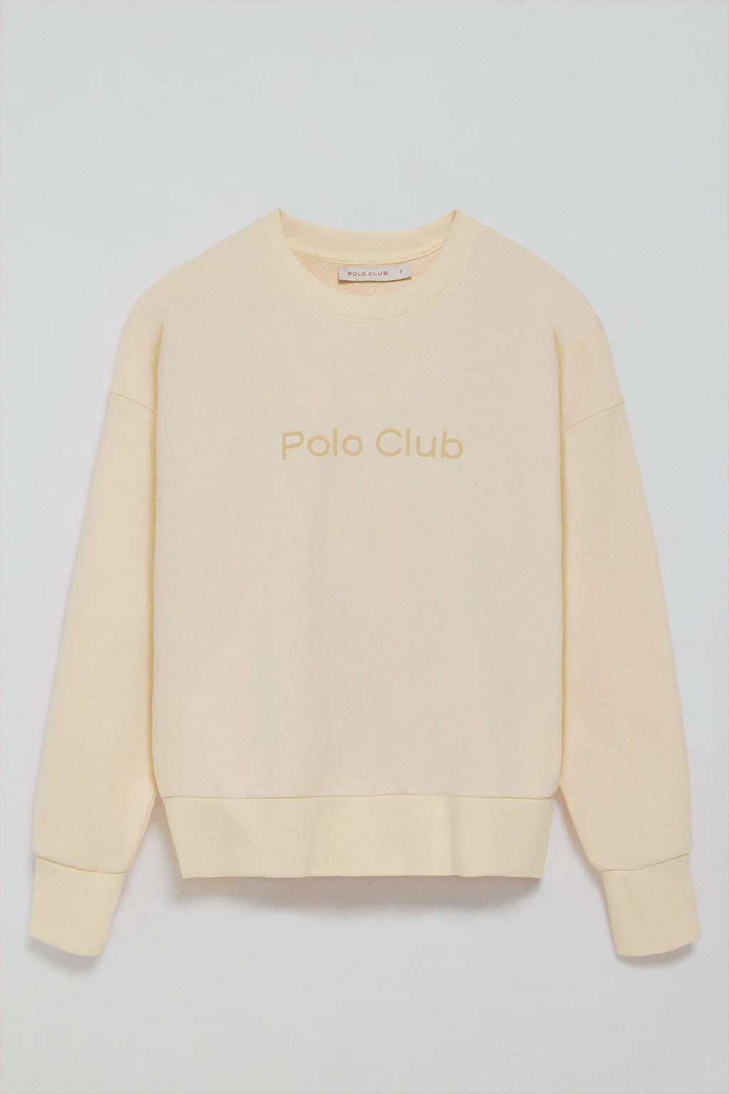 Sudadera color crudo con logo frontal engomado Polo Club - Image 9