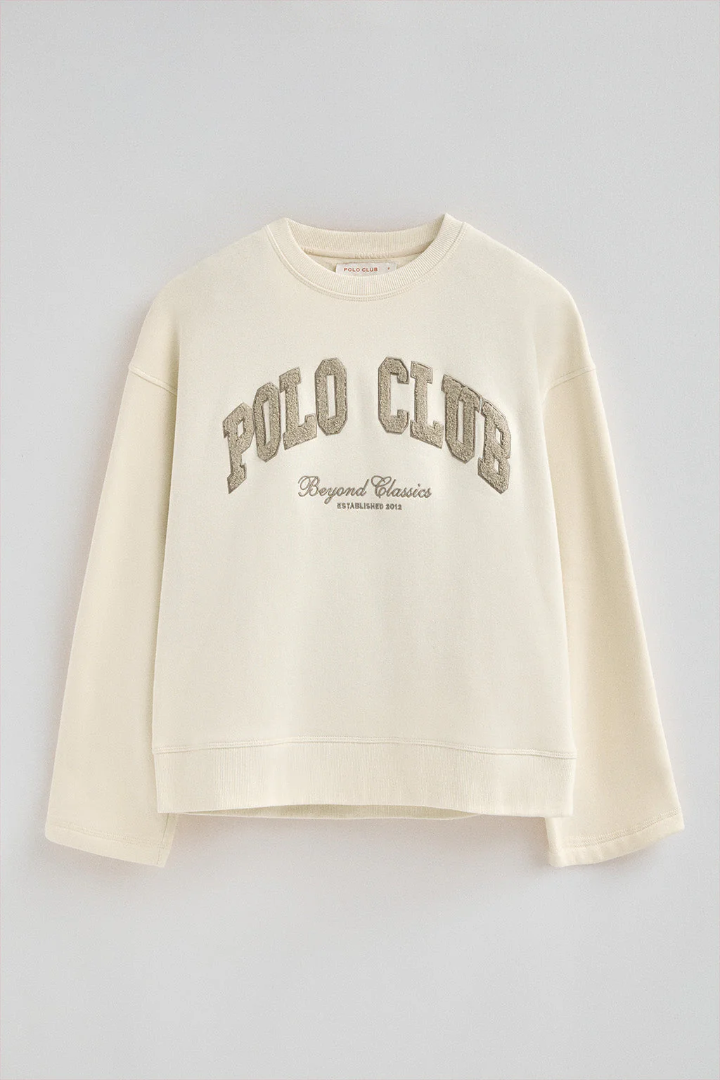 Sudadera color crudo de corte holgado con logo Established 2012 Polo Club - Image 9