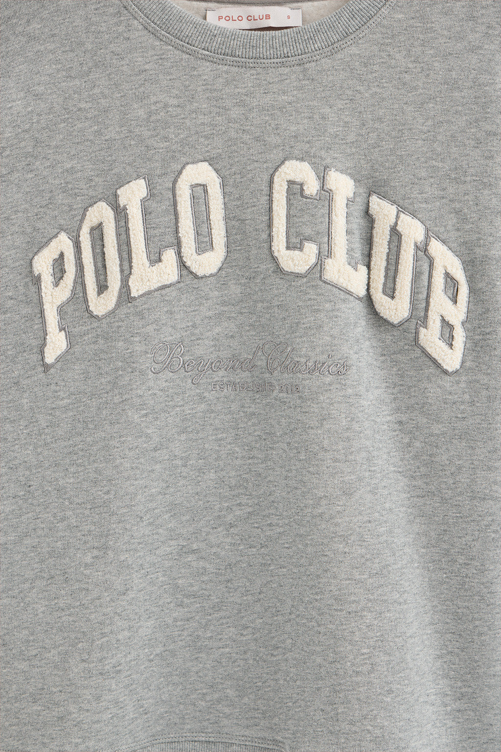 Sudadera gris vigoré de corte holgado con logo Established 2012 Polo Club - Image 7