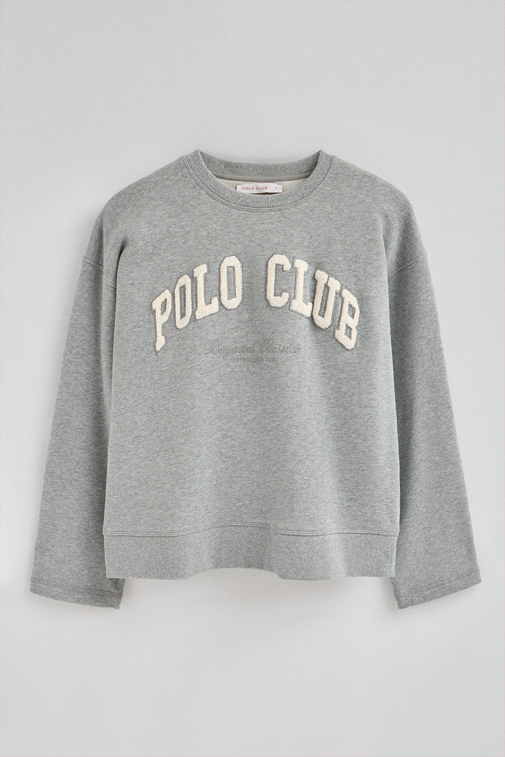 Sudadera gris vigoré de corte holgado con logo Established 2012 Polo Club - Image 9