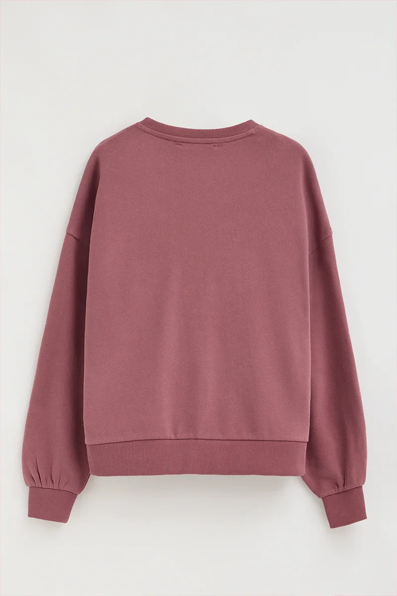 Sudadera rosa retro de corte holgado con logo en relieve Polo Club - Image 8