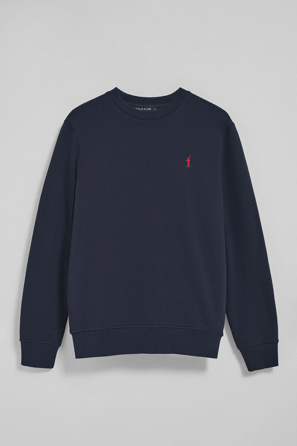 Sudadera de cuello redondo azul marino con logo bordado Rigby Go - Image 7