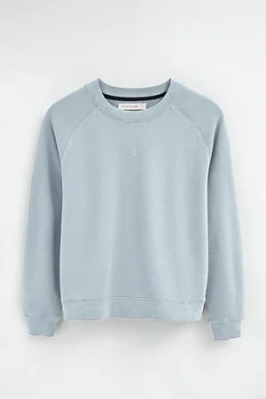 Sudadera azul claro de manga ranglan con bordado Rigby Go - Image 10