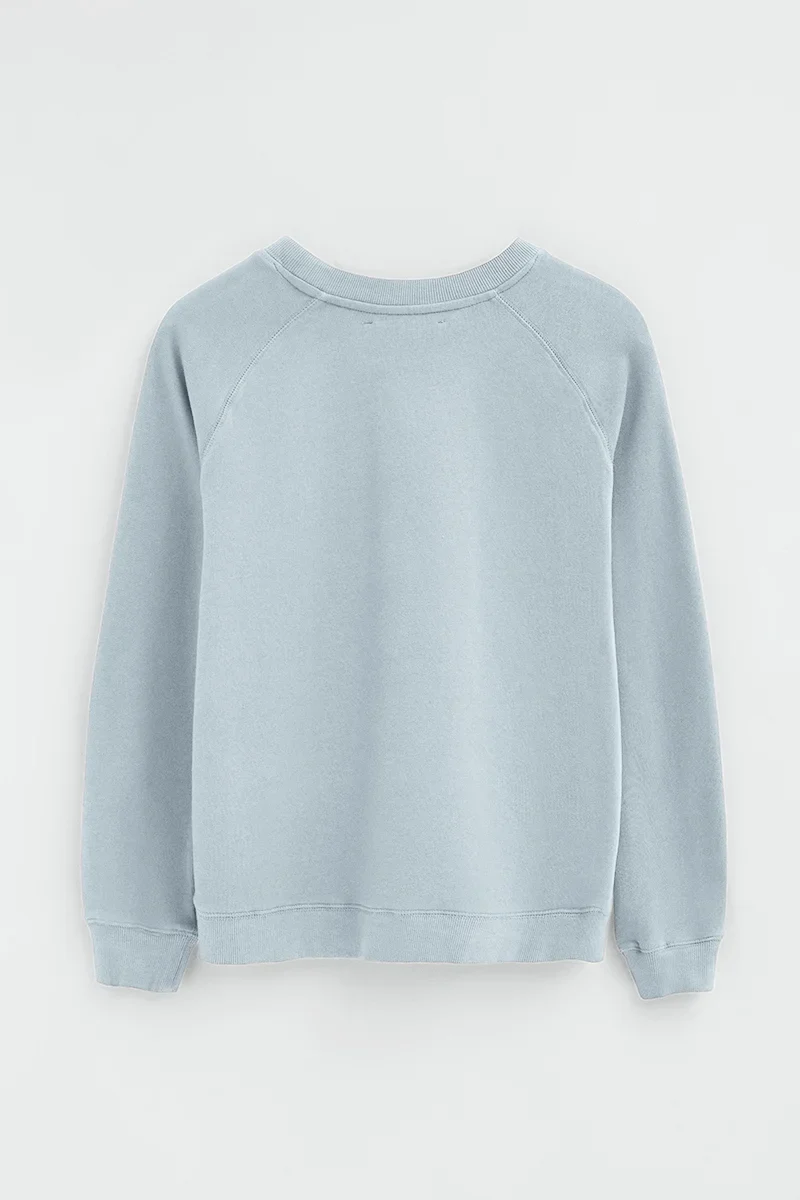 Sudadera azul claro de manga ranglan con bordado Rigby Go - Image 8