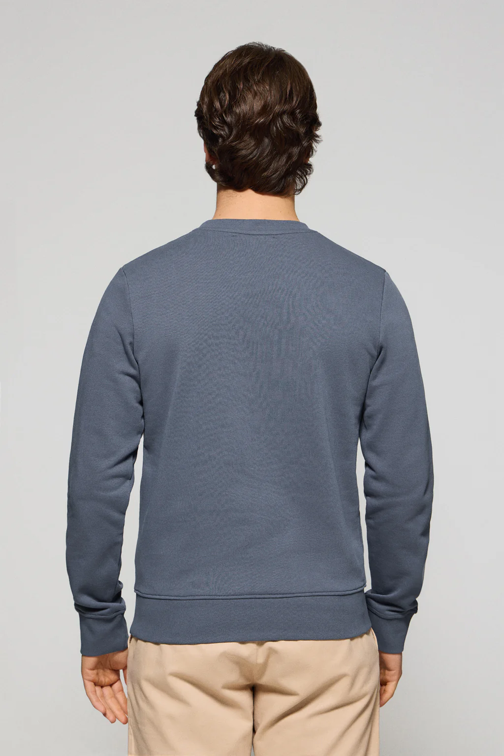 Sudadera azul denim relax de cuello redondo y bordado Rigby Go - Image 2