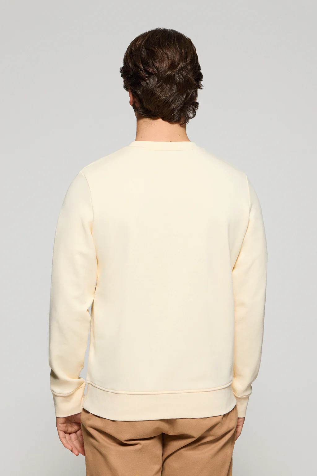 Sudadera color crudo relax de cuello redondo y bordado Rigby Go - Image 2