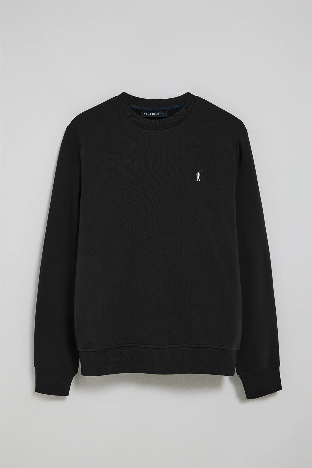 Sudadera negra relax de cuello redondo y bordado Rigby Go - Image 5