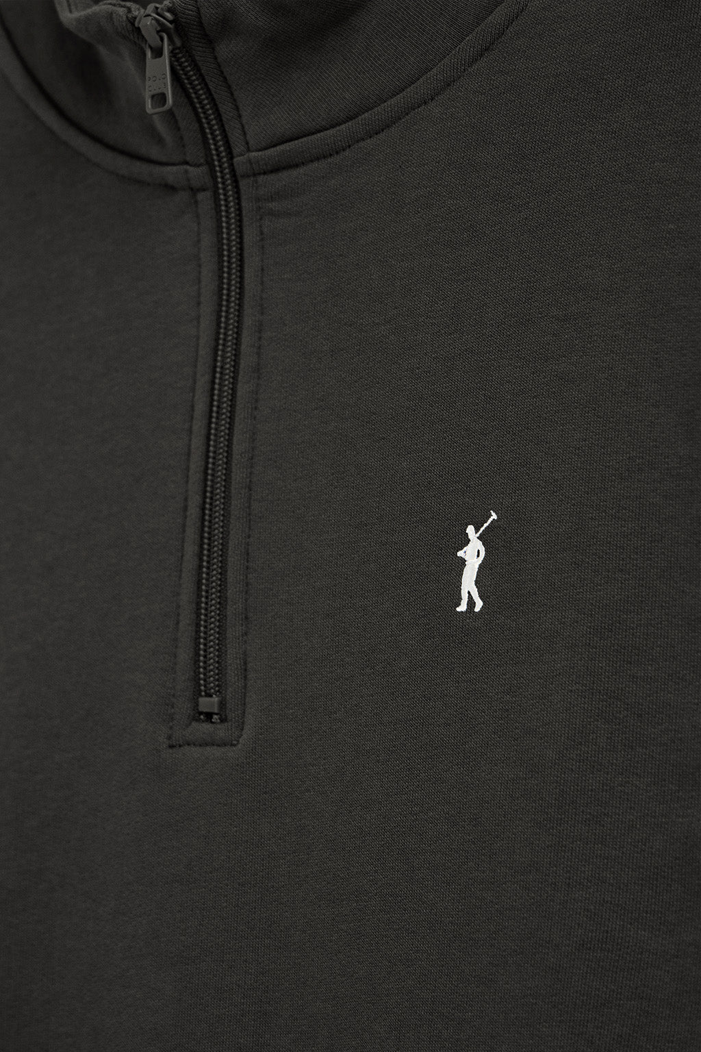Sudadera negra de media cremallera y bordado Rigby Go - Image 9
