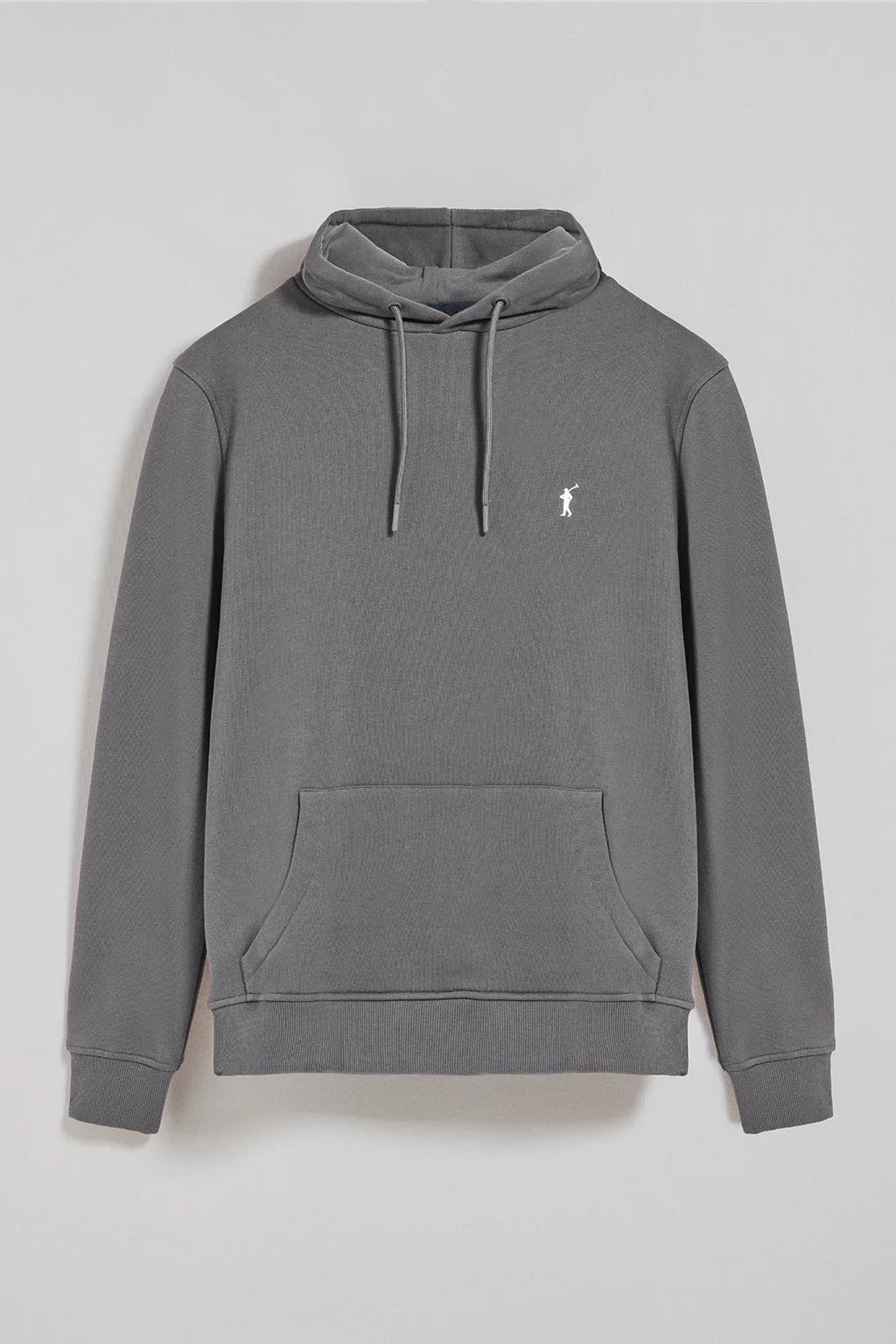 Sudadera gris asfalto de capucha y bolsillos con logo bordado Rigby Go - Image 7