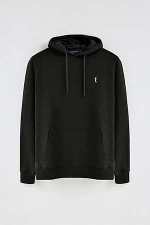 Sudadera negra con capucha y bordado Rigby Go - Image 8