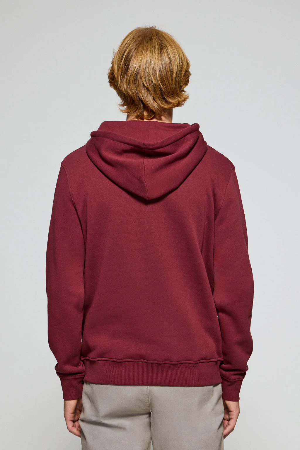 Sudadera granate de capucha y bolsillos con logo bordado Rigby Go - Image 5