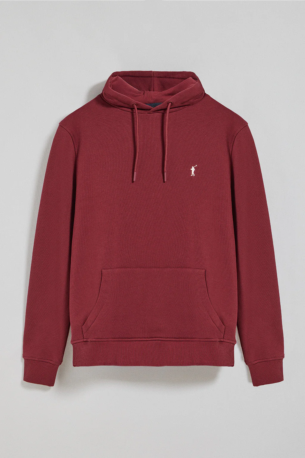 Sudadera granate de capucha y bolsillos con logo bordado Rigby Go - Image 6