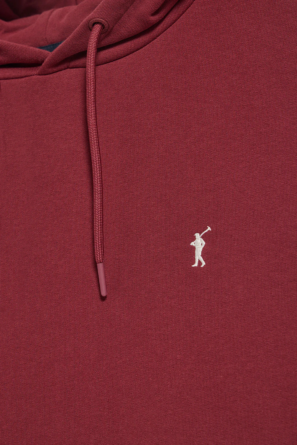 Sudadera granate de capucha y bolsillos con logo bordado Rigby Go - Image 7